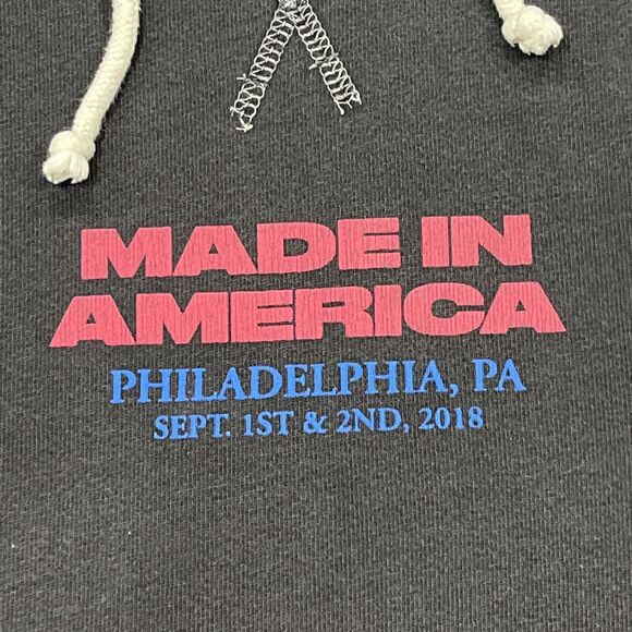 Abercrombie & Fitch X Made In America 2018 Merch Hoodie Sweatshirt USA Gray Sz S - Picture 3 of 12